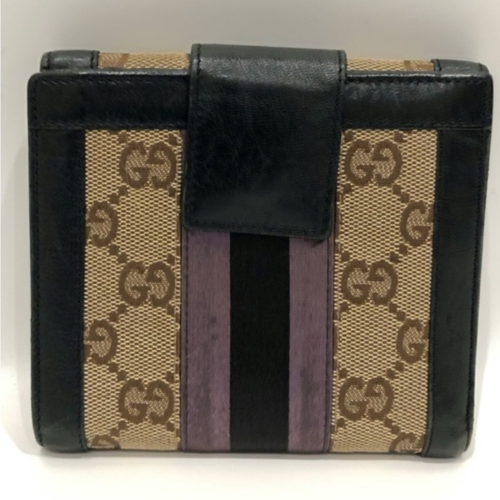 Gucci Black Brown GG Canvas Bifold Wallet  (Gently Used) - Picture 14 of 14